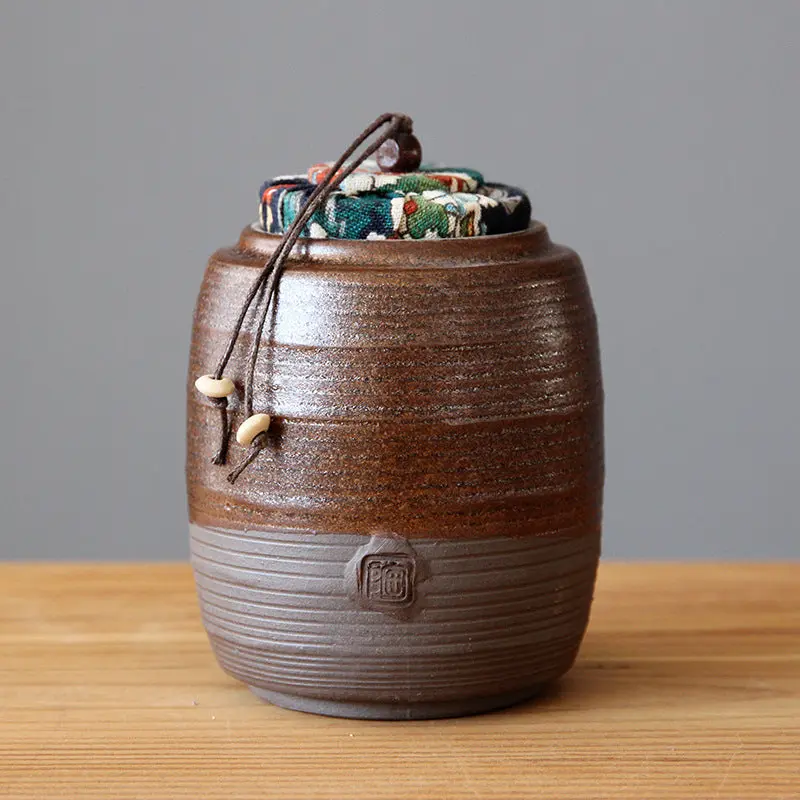 Boite à thé Ancienne en Poterie 410ml - Image 4