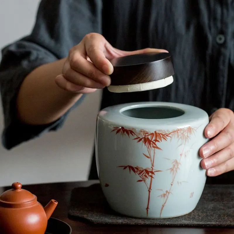 Boite à Thé ronde haut de gamme en céramique de 1000ml - Image 4