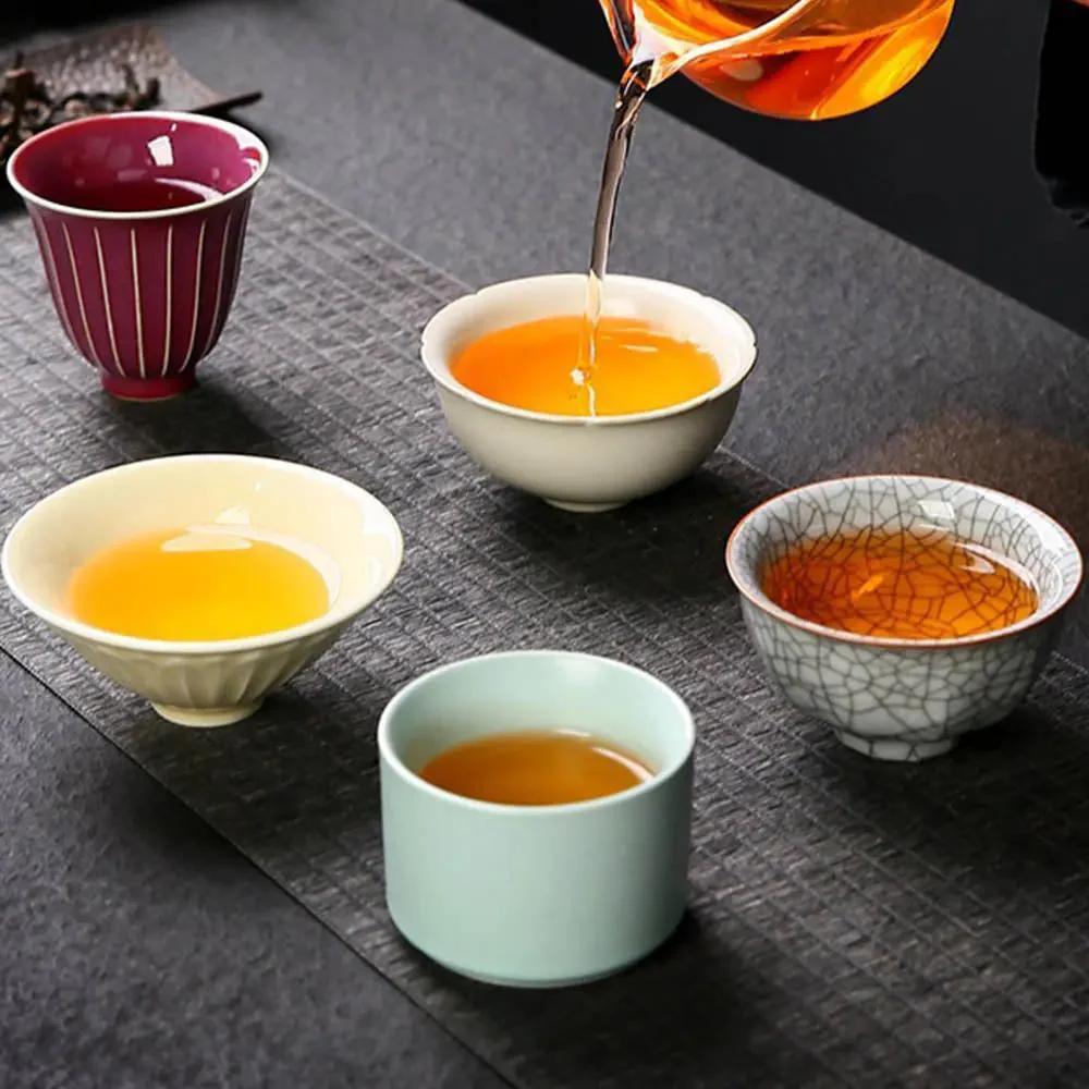 Coffret Asiatique de 5 Tasses à Thé - Image 5