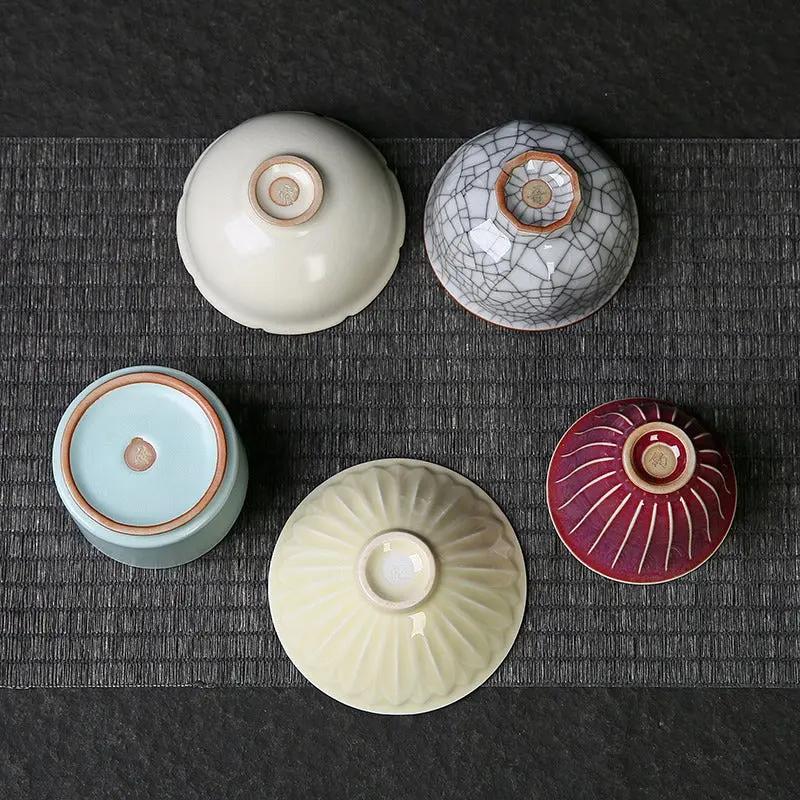 Coffret Asiatique de 5 Tasses à Thé - Image 6