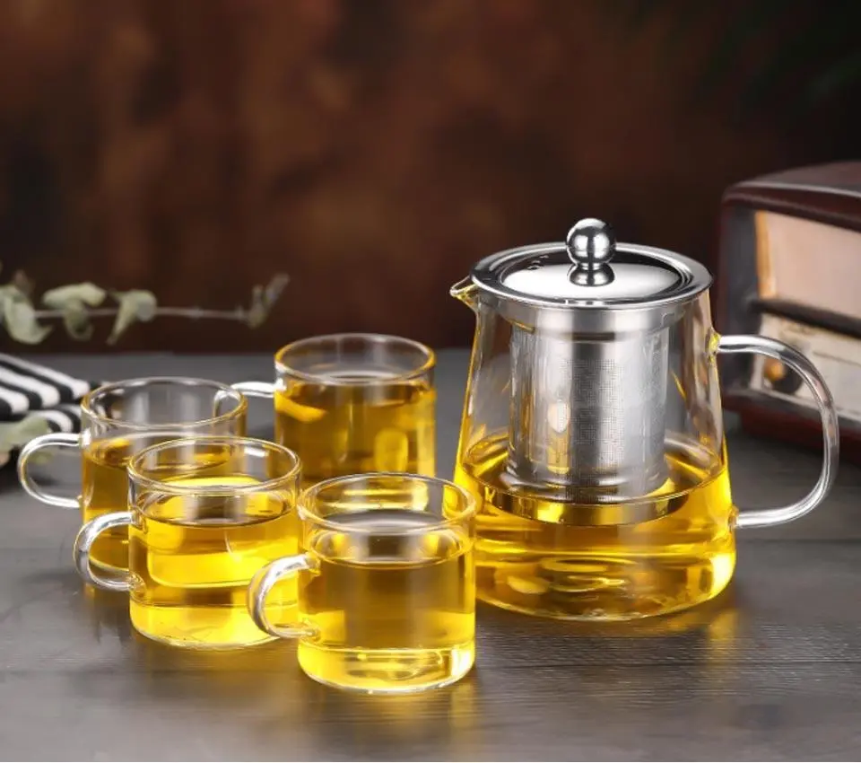 Théière en Verre avec Infuseur 450ML - 1.3L - Image 3